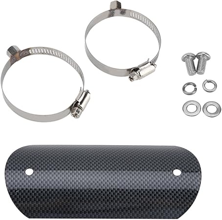 Amazon オートバイ改装 排気管 熱シールド カバー ヒートガード デザイン4 マフラーカバー 車 バイク