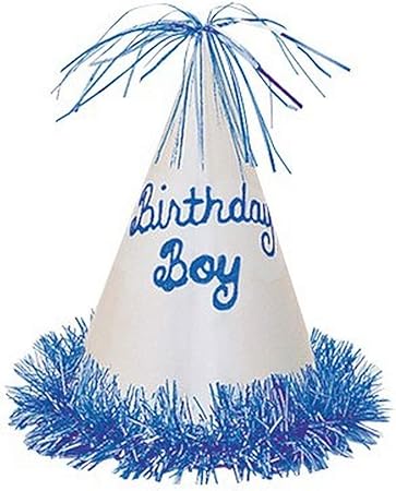 Glitter Birthday Boy Party Hat 