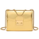 Dasein Women Small Crossbody Bag Designer Evening Bag Clutch Purse Handbag for Wedding/Prom/Party with Double Chain Strap | Small, Designer