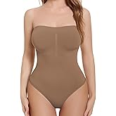 Strapless Shapewear Bodysuit for Women Thong Under Dress Bodysuit Tank Top