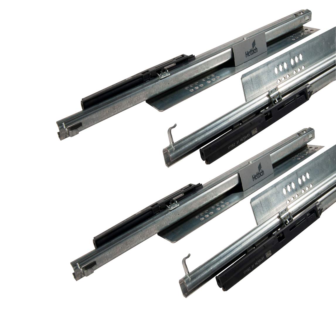 Hettich 924323300 Quadro V6 Silent 500 Mm Drawer Runner 2 Sets