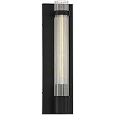 Savoy House 9-996-1-89 Willmar Industrial Modern Clear Ribbed Glass Rectangular Wall Sconce, 1-Light 60 Watt, 16" H x 5" W, M