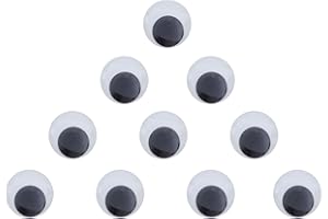 Sowaka 10 Pcs 1.5 Inch Wiggle Eyes Self Adhesive Round Googly Eyes for Craft Art Scrapbooking DIY Accessories Home Décor Party Supplies Decoration