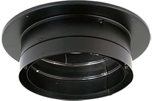 DuraVent DVL 9 by 9 Inches Galvanized Stainless Steel Double Wall Ceiling Chimney Wood Burning Stove Pipe Adapter Connector t