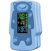 VOLUETH New Version Fingertip Pulse Oximeter with Small Finger Clip | Blood Oxygen Saturation Monitor with OLED Display, Hear