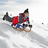 Alpenflitzer Davos Style Toboggan 100cm Foldable Collapsible Sledge with Rope view 5