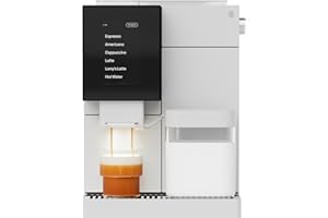 Terra Kaffe Super Automatic Espresso Machine - App-Enabled Coffee Machine - Auto Wake & Sleep - All Milk Types - Roaster-Approved Espresso Settings - Cappuccino Machines - Gifts for Men - White TK-02