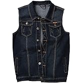 Men's Casual Button Up Denim Vest Vintage Sleeveless Jeans Vest Jacket