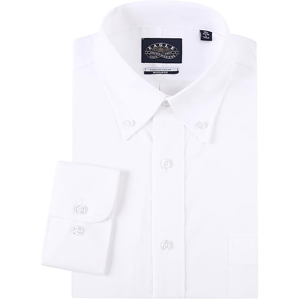 Eagle Men's Non Iron Stretch Collar Regular Fit Multi Check Dress Shirt,  Cardinal, 15.5" Neck 34"-35" Sleeve at Amazon Men's Clothing store