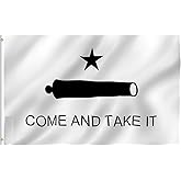Come and Take It Texas Gonzales Flag, 3x5 ft, Double-Sided 3x5 Outdoor/Indoor Double-Sided Embroidered UV Resistant 100% 300 Denier Nylon Fabric and Threads