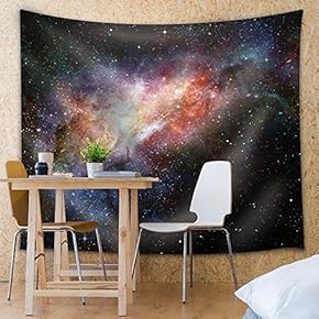 Colorful Galaxies - Fabric Tapestry, Home Decor - 51x60 inches