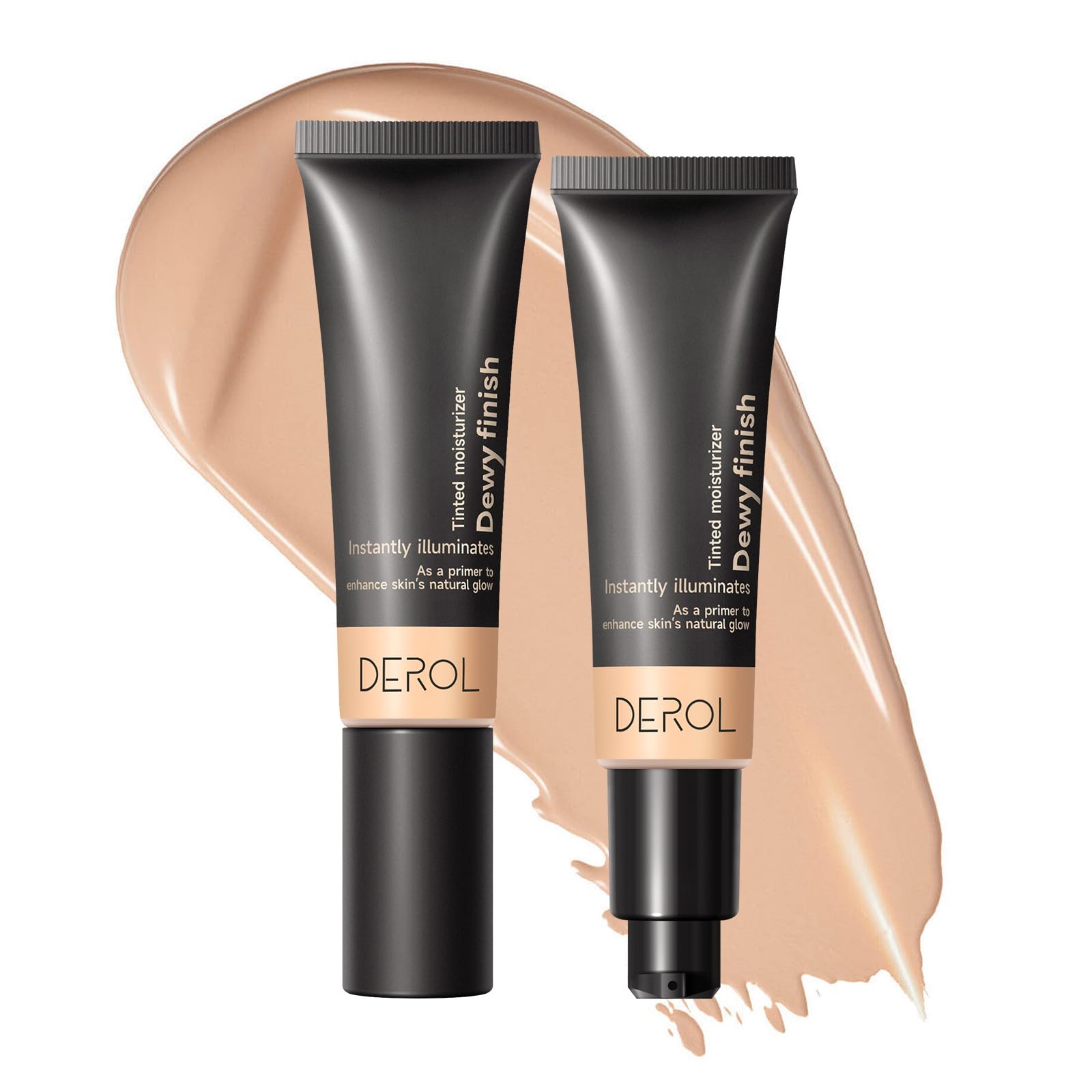 Matte Tinted Moisturizer Foundation Primer - 2-IN-1 Hydrating Tinted Cream - Dewy Finish Cream Foundation and Lightweight Face Primer (03, 30ml)