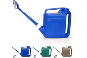 EBRISTAR 1.5 Gallon Watering Can for Outdoor & Indoor Plants, Large Garden Watering Pot with Lightweight and 5.5L Capacity, Plastic Watering Can with Long Spout and Metal Removable Sprinkler Head, Blue