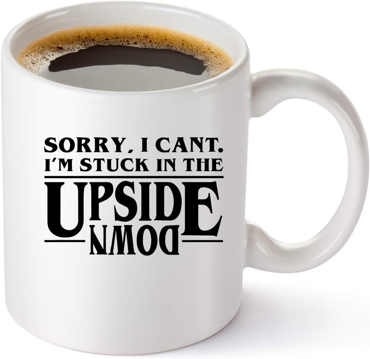 Stranger Things Merchandise Coffee Mug - Stuck In The Upside Down - Perfect Gift For Men And Women - Party Supplies, Decorations, And merch