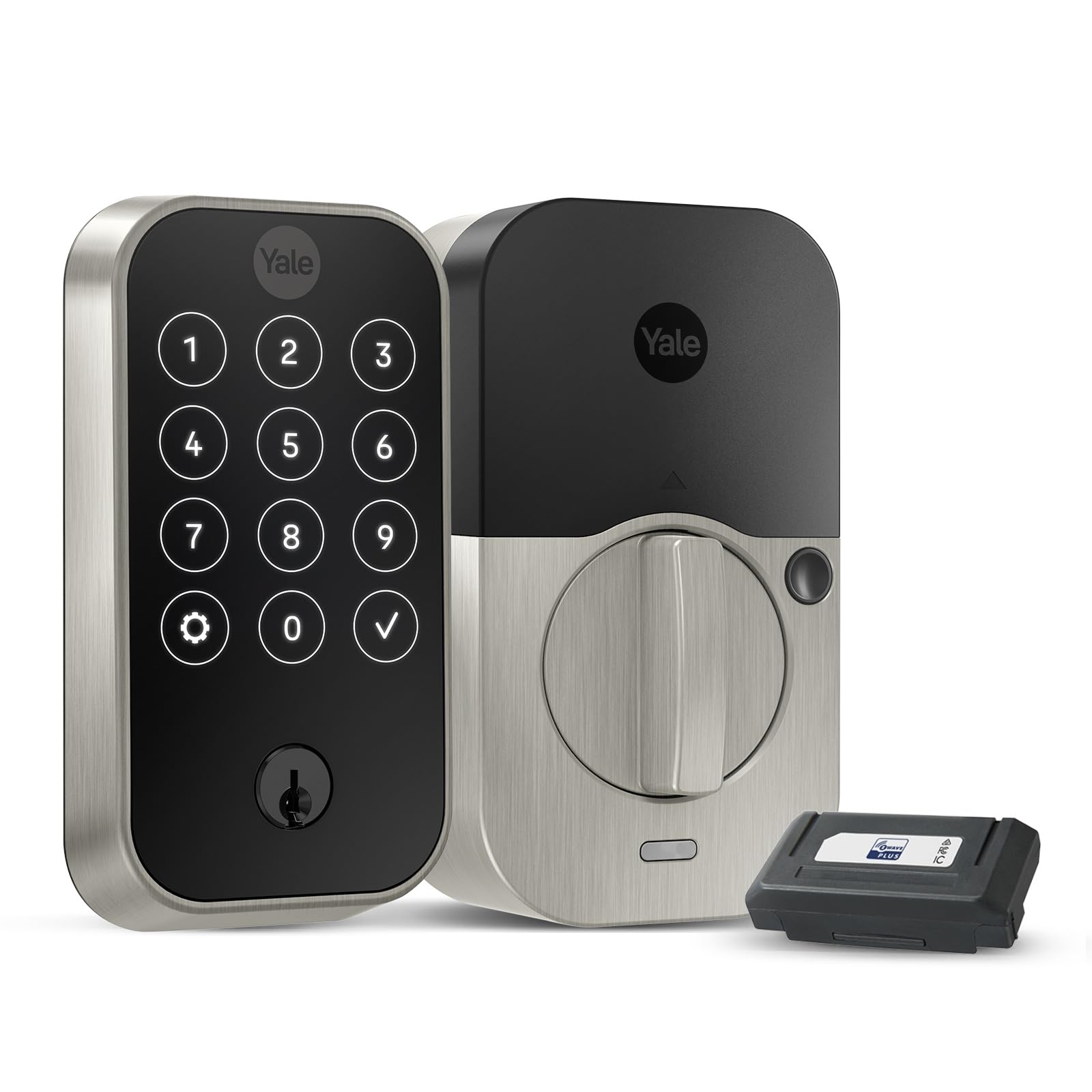 Photo 1 of LOCKED.........Yale Assure Lock 2 Deadbolt, Satin Nickel Electronic Touchscreen Entry Door Lock with Z-Wave and Back-Up Key, YRD420-ZW2-619