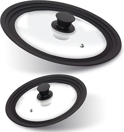Anaeat Silicone Universal Lid for Pots and Pans 16–28 cm Glass Cover