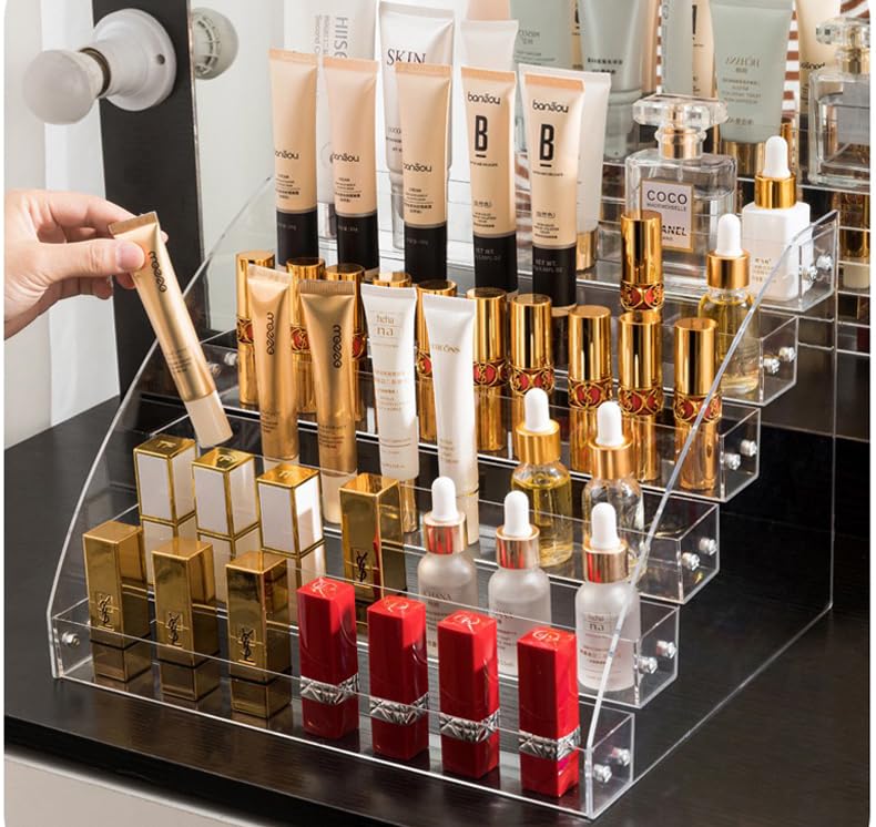 Photo 1 of Nail Polish Dropper Bottle Organizer Rack Lipstick Holder Display Stand Acrylic Eyeglasses Storage Essential Oils Holder Makeup Organizer Cosmetic Display Cases (Cosmetic Display Cases-7F)