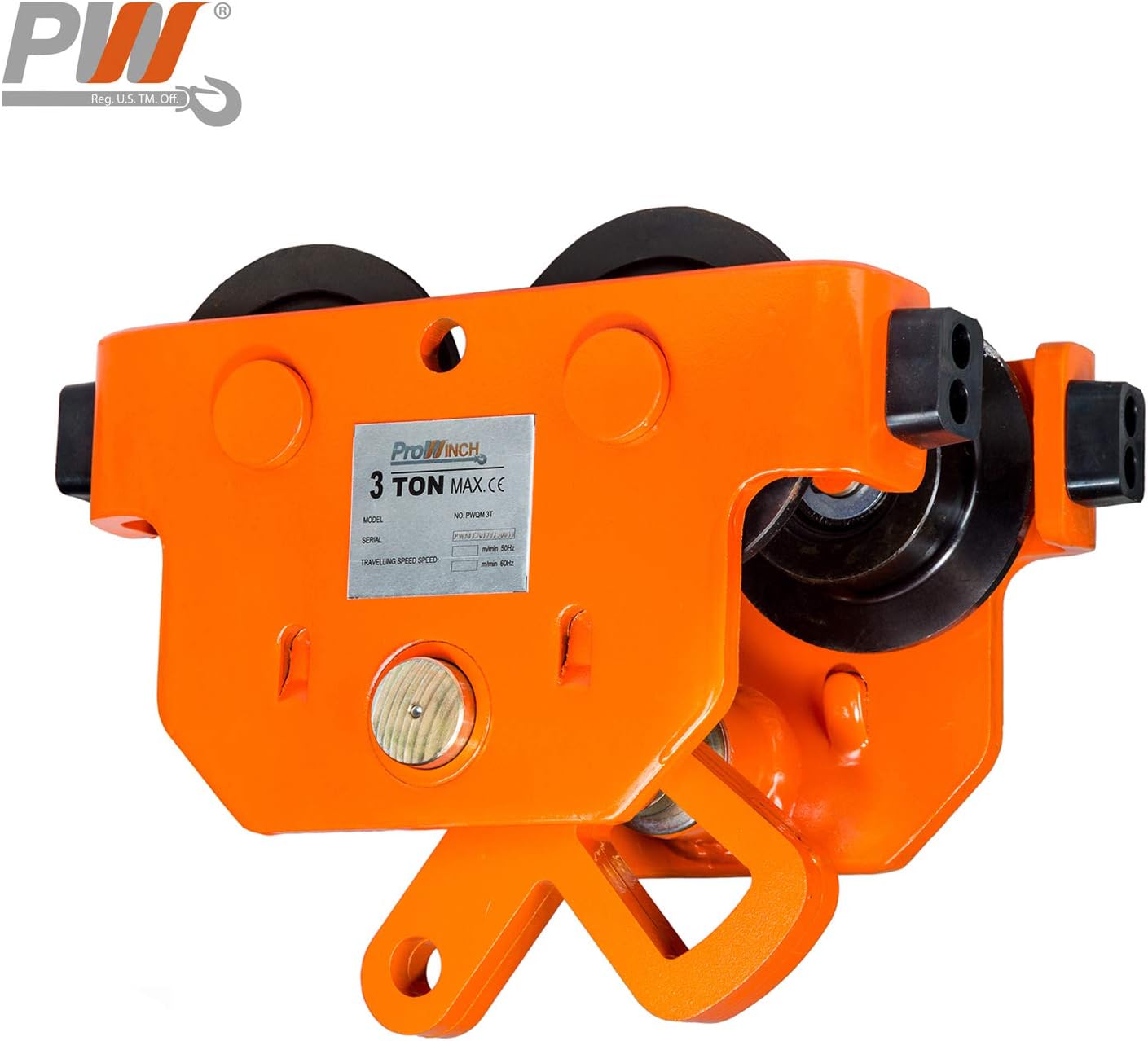 3 Ton I Beam Manual Pushing Trolley with rubber bump stops