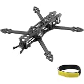 DashRC 5-Inch FPV Drone Frame Kit, 225mm Carbon Fiber Frame | 5mm Arms FPV Racing Freestyle Drone Frame for 5in Props, Compatible with DJI Air Unit, Caddx Vista, Standard FCs