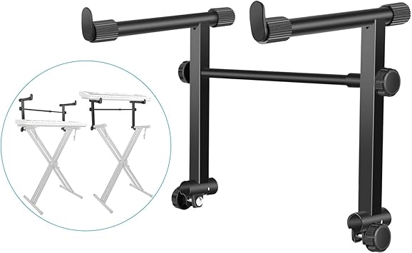 Amazon Com Neewer Durable Metal Second Tier For Keyboard Stand 15 7 28 3 Inches 40 72 Centimeters Adjustable Width And 13 Inches Height For Most Keyboards Black Camera Photo