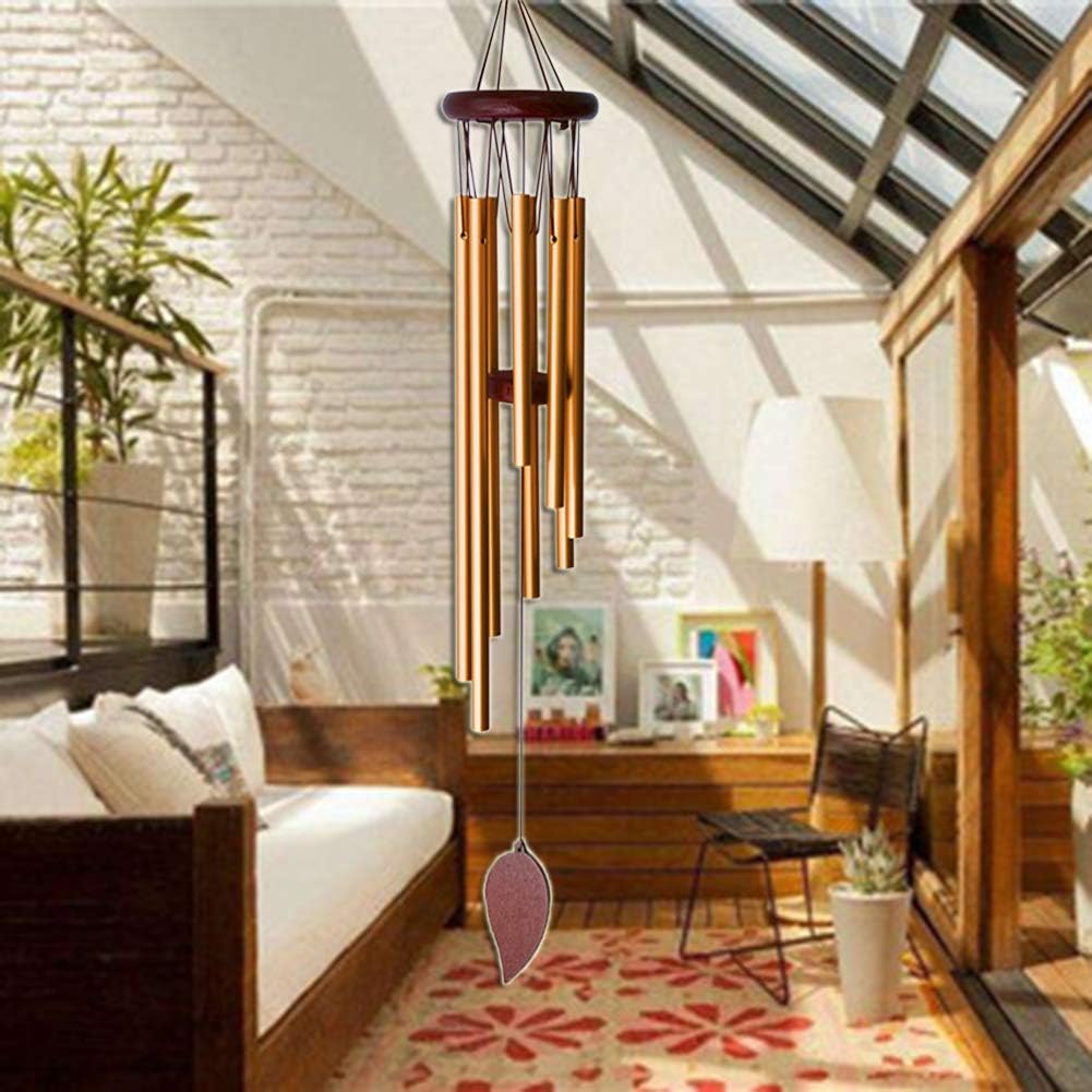 SuninYo Wind Chimes for Outside, Small Wind Chimes Outdoor Clearance, Memorial Wind Chimes with 8 Metal Tubes & Hook : Garden & Outdoor