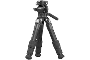 SmallRig Portable Carbon Fiber Tabletop Tripod Kit, 17'' Compact Mini Desktop Tripod with Video Head High Load-Bearing, Built