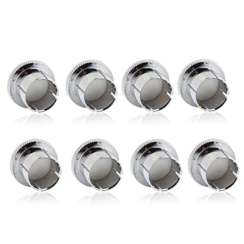 Viborg 8 Pcs Rca Cap Protector Dust Cap Noise Stopper Proof Rhodium Plated Protector Cover (Rhodium)