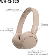 Sony WH-CH520 Wireless Bluetooth On-Ear Headphones 50hr Battery EQ Clear Calls view 9