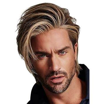 Amazon Com Handsome Short Curly Wigs For Men Cosplay Toupee
