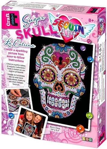 Sequin Art 1613 Sugar Skull Craft Kit 