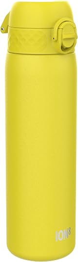 Ion8 Lightweight Stainless Steel Water Bottle 600 ml Yellow Non-Insulated
