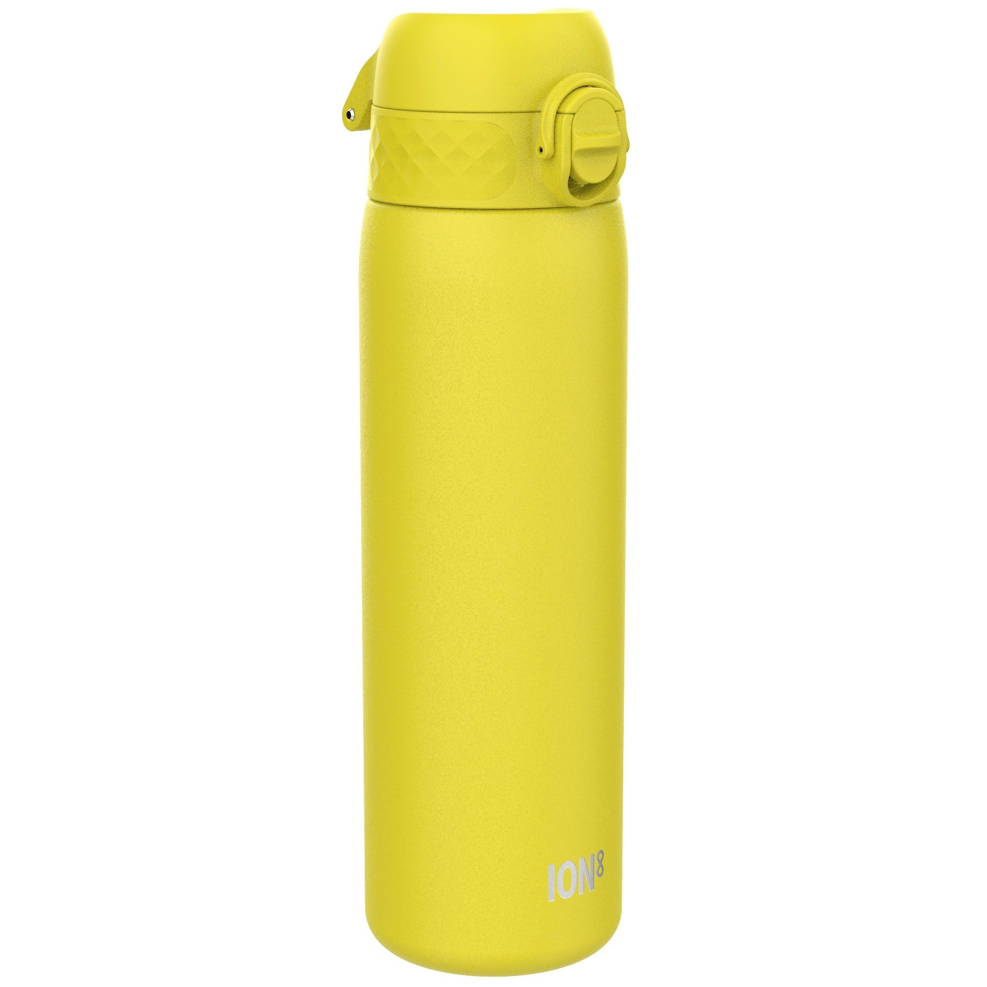 Ion8 Lightweight Steel Water Bottle, 600 ml/20 oz, Non-Insulated, Leak Proof, Easy to Open, Secure Lock, Dishwasher Safe, Flip Cover, Fits Cup Holders, Carry Handle, Metal Water Bottle, Yellow — image 1