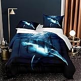 NINENINE Boys Blue Shark Bedding Sets Twin Size for