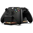 PowerA Dual Charging Station for Xbox X|S and Xbox One Wireless Controllers, 1 x Dual Controller Dock for Snap-Down Charging with LED colour Changing Indicator, 2 x Rechargeable Battery Packs - Black