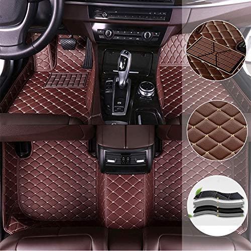 saitake Car Floor Mat for Mercedes Benz GLE 350 400 450 500 4Matic 2015-2019 All Full Coverage Liner All Weather Waterpoof Non-Slip Leather Heavy Duty Custom Front Rear Mat Left Drive Coffee Color