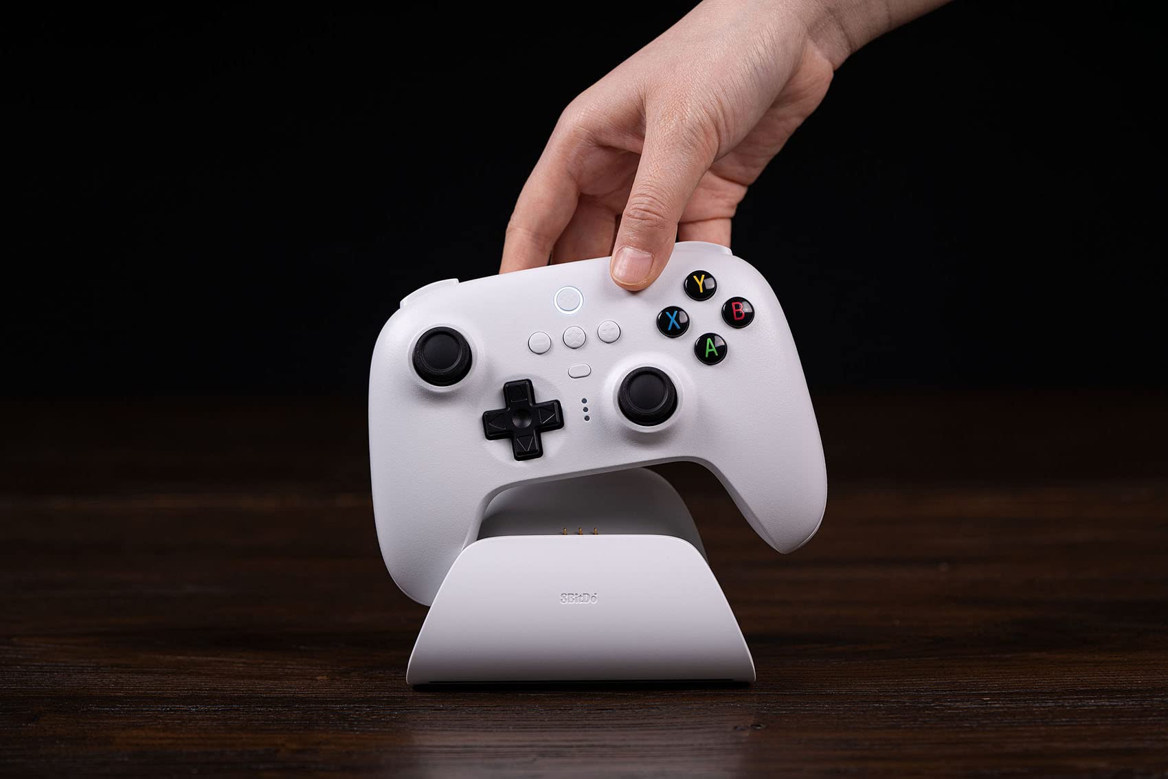 8Bitdo Ultimate 2.4G Wireless Controller, Hall Effect Joystick Update, Gaming Controller with Charging Dock for PC, Android, Steam Deck & Apple (White)
