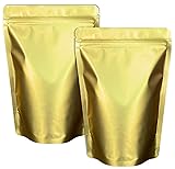 Chamigon 100 Pack Matte Gold Stand Up Bags
