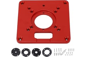 Router Table Insert Plate, Universal Aluminum Alloy 6061 Anodic Oxidation Engraving Router Table Plate Router Table Insert Pl