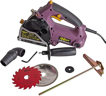 Scie Circulaire Exakt Dc 270 Profondeur De Coupe 0 1 27 Mm Puissance 500w Diametre De La Lame De Scie 110 Mm Scie Circulaire Avec Dispositif D Aspiration Amazon Fr Cuisine Maison