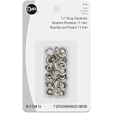 Dritz 16-65 Snap Fasteners, Nickel, Size 16 (7/16-Inch) 7-Count