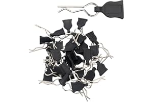 50 pcs RC Body Clips with Pull Tabs, daitoku RC Car Body Clips for All 1/8 1/10 1/12 Compatible with Traxxas Axial Redcat HPI Himoto HSP Truck Buggy Parts (Sliver)