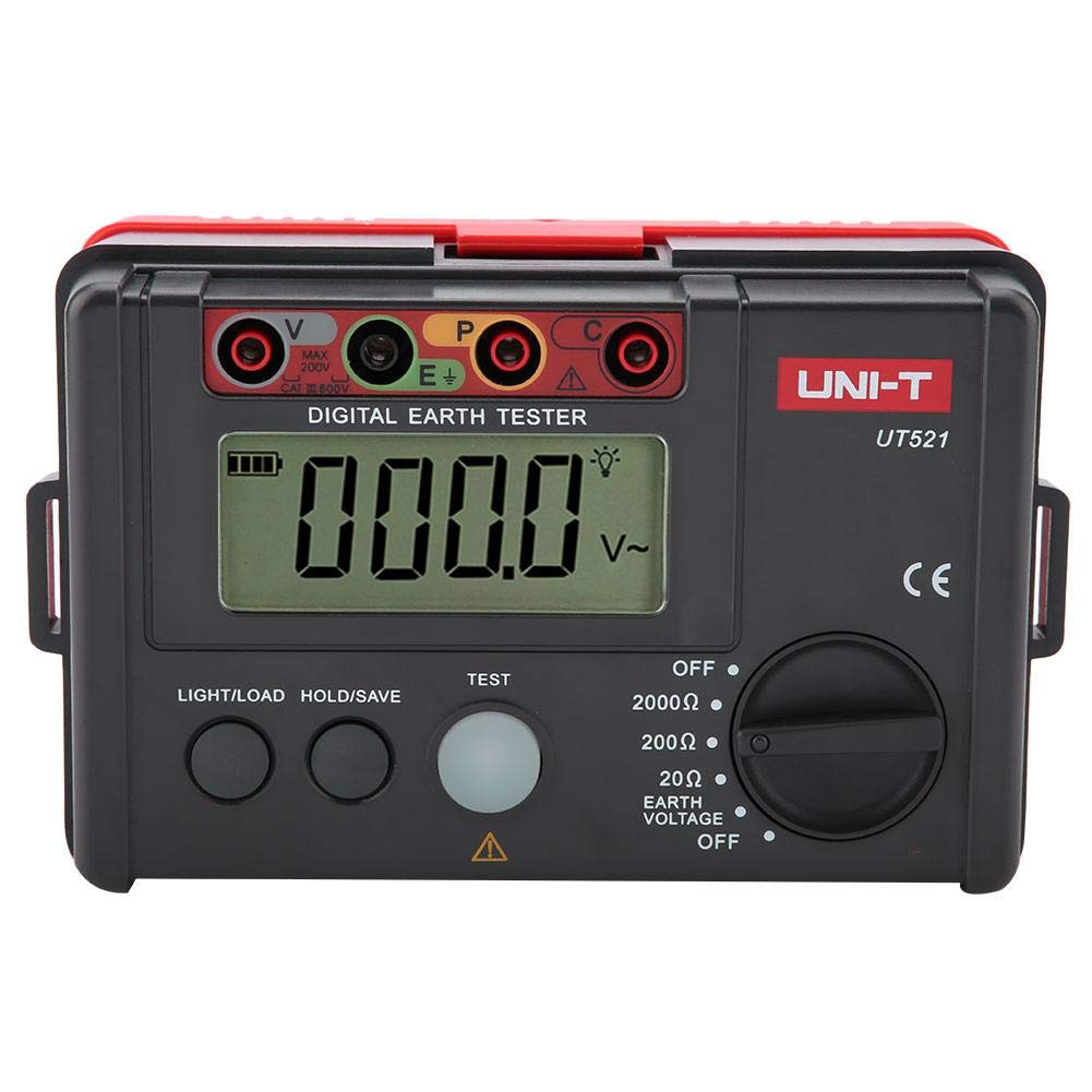 UNIT Digital Earth Tester Earth Ground Insulation Resistance Meter Ohmmeter UT521 02000Ω 0