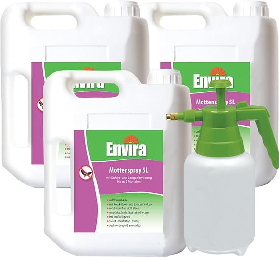 ENVIRA Anti-Mottenspray 3x5Ltr + 2Ltr Sprüher