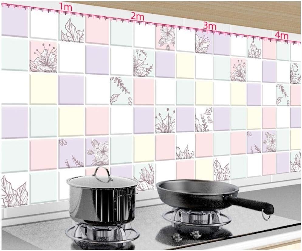 Kitchen Stickers, Waterproof and Oil-Proof Stickers, fire-Proof, Moisture-Proof and Mildew-Proof self-Adhesive Wall Stickers, high-Temperature-Resistant Wall Stickers, Tile Stickers-A3