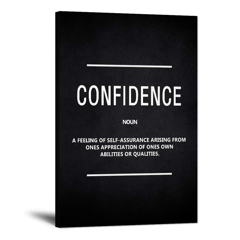 Yatsen Bridge Motivational Wall Art Inspirational Canvas Painting Inspiring Quotes Modern Confidence Noun Posters Print Artwork Decor Framed Easy to Hang (24”Wx36”H)