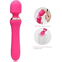 Hand Held Waterproof Personal Therapy Rechargeable 10x Multi-Speed Vibrator Energy Efficient Travel Friendly LED Light…
