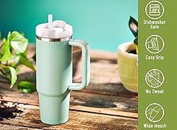 YOUEXPERT 40 oz Tumbler with Handle and Straw