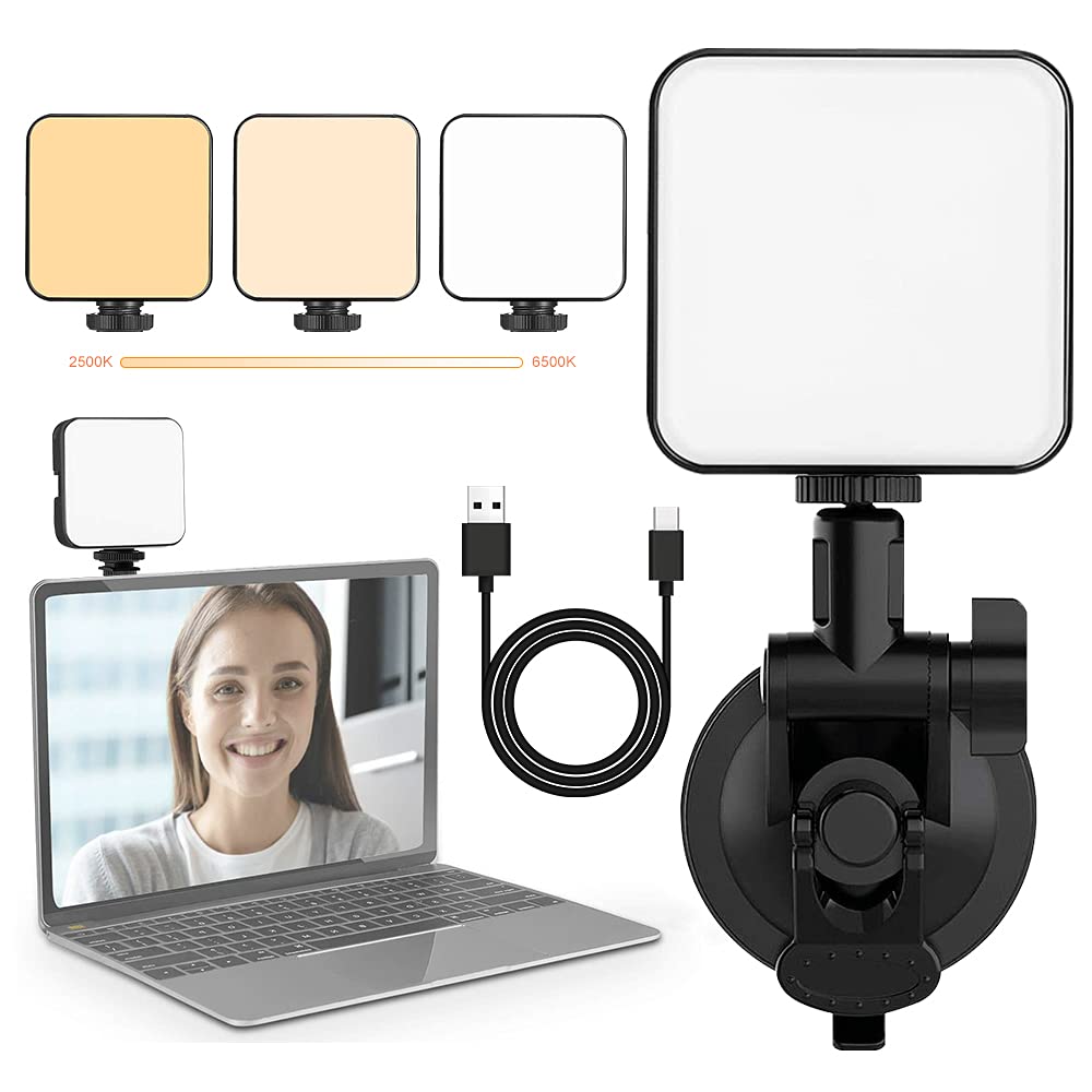 Video Conference Lighting Kit Led Video Light for Remote Working, Lighting for Video Conferencing, Zoom Calls, Broadcast, Live Streaming，Adjustable Video Light with Suction Cup 2022 Newest Upgrade