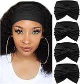 DRESHOW 4 Pack Turban Headbands Women Wide Vintage Knot Hair Bands Accessories view 1