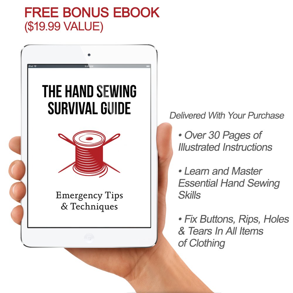 CraftLab Best Mini Sewing Kit with Sewing Survival Ebook, 78 Emergency Accessories for Home, Travel, Dorm, Emergency Preparedness